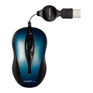 MOUSE ARGOM USB RETRACTIBLE AZUL ARG-MS-0008BL