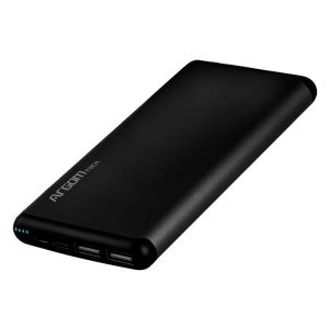 POWER BANK ARGOM S12 12000MAH ALUMINUM BLACK ARG-PB-1150BK