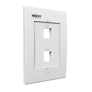 Placa de pared 2 puertos, para conectores tipo keystone (AW160NXT02)
