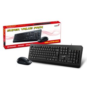 TECLADO Y MOUSE GENIUS KM-160 SP USB BLACK 31330001414