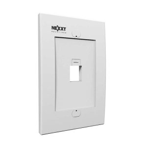 PLACA DE MONTAJE EN PARED 1 PUERTO BLANCO NEXXT