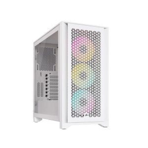 CASE GAMER CORSAIR 4000D RGB AIRFLOW TEMPERED GLASS MID TOWER ATX WHITE CC-9011241-WW