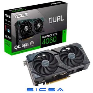 TARJETA DE VIDEO ASUS DUAL RTX 4060 V2 OC EDITION 8GB DDR6 2535 MHZ 90YV0JC4-M0AA00 NEGRO