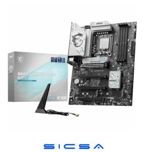 TARJETA MADRE MICRO ATX MSI B860 GAMING PLUS WIFI DDR5 INTEL LGA 1851 911-7E41-003 NEGRO / BLANCO