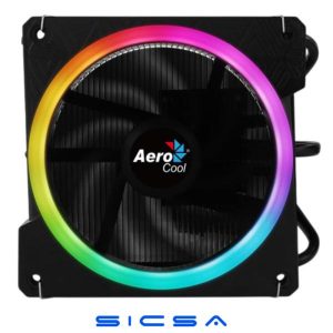 ABANICO AEROCOOL CYLON 3H ARGB PWM 4P PARA CPU CON TECNOLOGIA HEAT CORE TOUCH CON 3 TUBOS DE CALOR TERMICO ILUMINACION LED ARGB NEGRO ACTC-CL30320.73