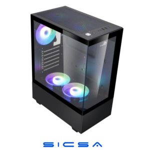 CASE GAMING X-LION HX-650 E010-166 PANEL LATERAL DE VIDRIO TEMPERADO +3. ABANICOS ARGB + 2X USB 2.0 + USB 3.0 + AUDIO HD