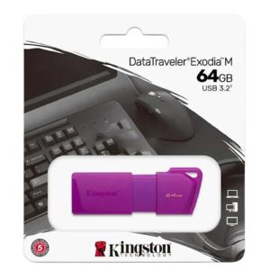 MEMORIA USB 64GB 3.2 KINGSTON EXODIA M LATAM DTXM NEON PURPLE KC-U2L64-7LP