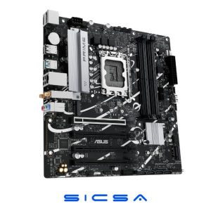 TARJETA MADRE ASUS PRIME B760M-A AX6 II-GSI LGA1700 M-ATX DDR5 90MB1JH0-MVABY1 NEGRO / BLANCO